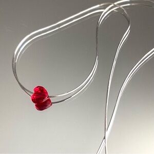 Red Swarovski Crystal Heart Pendant Necklace